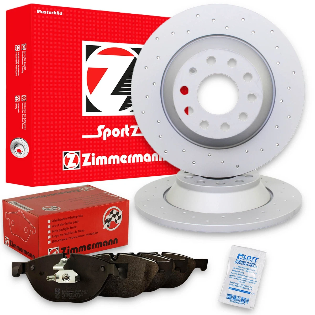 Гальмівні диски та колодки Zimmermann для MERCEDES-BENZ E-CLASS T-Model (S210)